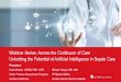 Webinar Series: Across the Continuum of ... - Sepsis Alliance...Optimizing the post-sepsis health trajectory Secondary Prevention With AI Interventions implemented after disease has