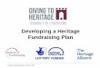 Developing a Heritage Fundraising Plan · Why do plans fail? •Not created from a strong case for support •Case based on assumptions and not facts •Inappropriate fundraising