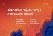 ArcGIS Online Steps for Success - Esri...ArcGIS Online Steps for Success A best practices approach •Not a step-by-step how-to, but guidance and tips •A discussion of best practices