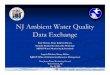 NJ Ambient Water Quality Data ExchangeData Exchange · 2010-06-03 · NJ Ambient WQ Data Exchange NJDEP - Water Monitoring & Standards - Div. Watershed Management - Div. Water Quality