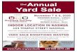 23rd Annual Yard Sale · • Kitchen / Dishware / Tableware Items • Lamps (table and floor lamps only) • Linens (placemats, table cloths, sheets, curtains) • Office accessories