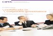 Accredited Training certificate in corporate governance · Upon successful completion of the course and assessment you will be awarded CIPFA’s Certificate in Corporate Governance,