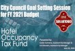 Hotel Occupancy Tax Fund · 2020-06-29 · Hotel Occupancy Tax Fund Trial Budget a: To offset the Community & Visitor Facilities Reduction in FY 2021; the General Fund would transfer