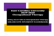 East Carolina University 2019-2020 Occupational Therapy · Occupational Therapy program reflect the essential qualities and abilities needed for a student’s successful academic