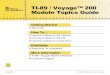 TI TI-89 / Voyage 200 Module Topics Guide English 01 Apr ...TI-89 / Voyage™ 200 PLT Module Topics Guide Page 3 . Using the Module Topics Guide . The Module Topics Guide is an interactive