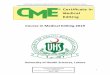 Course in Medical Editing 2019uhs.edu.pk/downloads/coursecme.pdf · Certificate in Medical Editing 2019 University of Health Sciences, Lahore 6 Certificate in Medical Editing Module