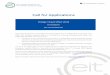 Call for Applications · Call for Applications Strategy / Impact Officer (AD 8) EIT (Budapest) Ref.: EIT/TA/2019/137 The European Institute of Innovation and Technology (EIT) is an