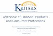 Overview of Financial Products and Consumer Protections · 1/23/2014  · Overview of Financial Products and Consumer Protections . ... title loan lenders, mortgage companies, and