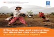 Effective law and regulation for disaster risk reduction: a multi … · 2014-07-29 · This report is a first step toward a better understanding of how legal frameworks affect disaster