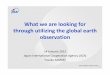 What we are looking for through utilizing the global …...What we are looking for through utilizing the global earth observation 14 January 2012 Japan International Cooperation Agency