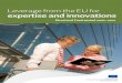 Leverage from the EU for expertise and innovations · 2010-02-19 · This brochure describes how the EU supports the challenges associated with the development of expertise and innovations