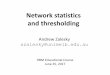 Network statistics and thresholding - Organization for Human Brain … Courses... · 2017-07-05 · (2017) Proportional thresholding in resting-state fMRI functional connectivity