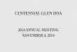 Centennial GLEN HOA€¦ · Neighborhood Watch Presentation ... Centennial Glen HOA 2015 Budget 2014 Jan-Sep 14 Oct-Dec 14 Projected 2015 Ordinary Income/Expense Budget Actuals Projected