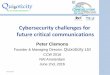 Cybersecurity challenges for future critical …s3.amazonaws.com/JuJaMa.UserContent/3180257b-36ef-4cce-9...–RINA, Blockchains etc. –ETSI NGP ISG Will it get better? • “Age