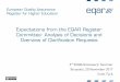 Expectations from the EQAR Register Committee: Analysis of … · 2018-08-03 · Expectations from the EQAR Register Committee: Analysis of Decisions and Overview of Clarifcation