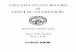 NEVADA STATE BOARD of DENTAL EXAMINERSdental.nv.gov/uploadedFiles/dentalnvgov/content... · May 10, 2019 Board Meeting Page 1of 7 1 NEVADA STATE BOARD OF DENTAL EXAMINERS 2 Meeting