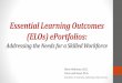 Essential Learning Outcomes (ELOs) ePortfolios ... Essential Learning Outcomes (ELOs) ePortfolios: Addressing