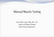 Manual Muscle Testing - culib.pt.cu.edu.eg/Introduction to Manual M uscle Testing.pdf · Manual Muscle Testing Evaluation of the function and strength of individual muscles and muscles