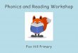 Phonics and Reading Workshop and reading... · 2019-06-11 · Blending We blend sounds together to help us read. Blending involves saying the individual sounds in a word and running