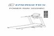 POWER RUN 1010HRC - INTERSPORT · 2019-02-18 · 4 To protect the floor or carpet from damage, place a mat under the treadmill. Turn off the power whilst the treadmill is not in use