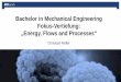 Bachelor in Mechanical Engineering Fokus-Vertiefung ...Thermodynamics of Novel Energy Conversion Technologies Energy Systems and Power Engineering ... Energy and Materials Technology