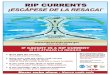 RIP CURRENTS - Jacksonville Beach, Florida...IF CAUGHT IN A RIP CURRENT Don’t fight the current No luche contra la corriente Swim even with the shore, until current weakens, then
