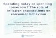 Spending today or spending tomorrow? The role of inflation ...€¦ · considered most likely and a low to less likely. In the average of 2016, consumer inflation, measured by the