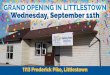 GRAND OPENING IN LITTLESTOWN Wednesday, September 11th · 2019-09-04 · GRAND OPENING IN LITTLESTOWN Wednesday, September 11th. Volunteer! • Donate Food! New Hope Ministries is