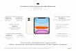 iPhone 11 Environmental Report September 20196 iPhone 11 Product Environmental Report Use iPhone 11 uses 40 percent less energy than the energy conservation standard. We design our