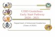 UISD Guidelines Early Start Pathway 2020 - 2021...Knowledge and Skills (TEKS) for a corresponding high school course. 2 UISD Early Start Pathway 2020-2021 3 33 hours earned (30 Core