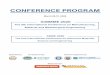 CONFERENCE PROGRAMicmmme.com/program.pdf · In addition, to address many challenges of ‘Green Aviation,’ nearly a decade ago NASA launched an initiative called the ‘Environmentally