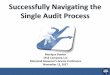 Monique Booker SB & Company, LLC Maryland … 2017 1...SUCCESSFULLY NAVIGATING THE SINGLE AUDIT PROCESS What’s Behind the Single Audit/Uniform Guidance Door? Single Audit/Uniform