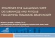 STRATEGIES FOR MANAGING SLEEP DISTURBANCES AND …braininjurycanada.ca/wp-content/uploads/2011/09/... · Centre Interdisciplinaire de Recherche en Réadaptation et Intégration Sociale,