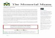 The Memorial Memo - PSD70 Memo - … · Over 50% of the population, 565 students, at MCHS last year earned an Honourable Mention or Honors Standing. This is astounding commitment