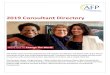 2019 Consultant Directory - MemberClicks · 2019-11-03 · 2019 Consultant Directory AFP Golden Gate promotes philanthropy and supports the effective and ethical work of the diverse