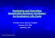 Designing and Operating Sustainable Business Incubator: An … · 2017-01-04 · Designing and Operating Sustainable Business Incubator: An Incubators Life-Cycle 2nd Global Form on