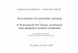 Prevention of controller windup A framework for linear ...mexgh/gherrmann_files/... · Prevention of controller windup / Engineering Colloquium – University of Bristol - Thursday