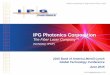IPG Photonics Corporation (NASDAQ: IPGP)€¦ · Sensors, LIDAR & Instruments Mid-IR Spectroscopy R&D Defense Medical 2014 $510 $210 $100 $340 $440 $1,120 Displays & Light Shows Sensors,