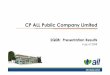 CP ALL Public Company Limited2Q08: Presentation Results August 2008 2 Financial Highlights Company Only Total Revenue Net Profits Consolidated Total Revenue Net Profits Units: MB 27,681