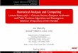 Numerical Analysis and Computing · Solutions of Equations of One Variable Outline 1 Calculus Review Limits, Continuity, and Convergence Diﬀerentiability, Rolle’s, and the Mean