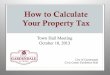 How to Calculate Your Property Tax - City of Gardendale, AL · 2013-10-12 · How to Calculate Your Property Tax Town Hall Meeting October 10, 2013 City of Gardendale Civic Center
