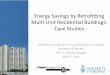 Energy Savings by Retrofitting Multi-Unit Residential ......in the Toronto Area 30 year design life Housing Stock Residential GHG Emissions 30% 1950 40% 1960 1970 1980 1990 2000 28,200