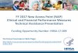 FY 2017 Health Center Program New Access Points (NAP ... · Performance Measures Overview • Serve as ongoing performance improvement tools. • Are required in the NAP application