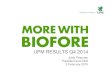 UPM RESULTS Q4 2014Q4 2014 –strong earnings momentum and record strong balance sheet EUR million Q4 2014 Q4 2013 Q3 2014 Sales 2,531 2,588 2,415 EBITDA 330 302 346 % of sales 13.0