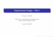 Experimental Design Part I - Duke Universitypeople.duke.edu/.../_downloads/ExpDesign_Part_I.7.13.15.pdf2015/07/13  · 7=13 (Monday) Part I De nition of Design of Experiment (DOE)