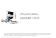 Classification: Decision TreesLearning of Decision Trees [ID3, C4.5 by Quinlan] node= root of decision tree Main loop: 1. Aßthe “best” decision attribute for the next node. 2