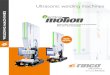 Ultrasonic welding machines · The ultrasonic welding machines in the Electrical Motion series are the perfect choice for welding, cutting and punching plastics, non-wovens and textiles