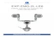 EXP-EMG-2L-LE6NOTE: The EXP-EMG-2L-LE6 is designed to be surface mounted to flat surfaces such as walls. I. Installation Mounting for this fixture is achieved via mounting tabs locatedon