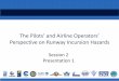 The Pilots’ and Airline Operators’ Perspective on Runway ... · The Pilots’ and Airline Operators’ ... Presentation 1. The ICAO definition of a runway incursion "Any occurrence