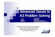 Advanced Issues in A3 Problem Solving · 2012-04-12 · Advanced Issues in A3 Problem Solving Presented by Art Smalley President, Art of Lean, Inc. Advisory Board Member, OPS, Inc